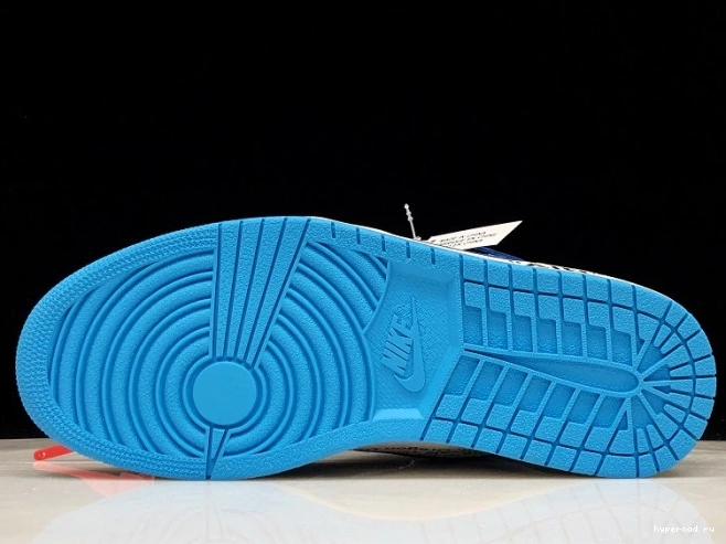 Off-White Jordan Blue Powder Air 1 UNC AQ0818-148 0609